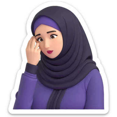 woman in hijab facepalming sticker