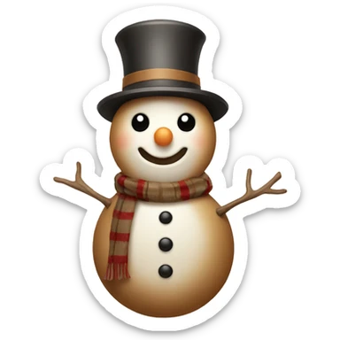Light brown snowman sticker