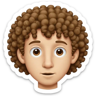 naso grande e ragazzo riccio sticker