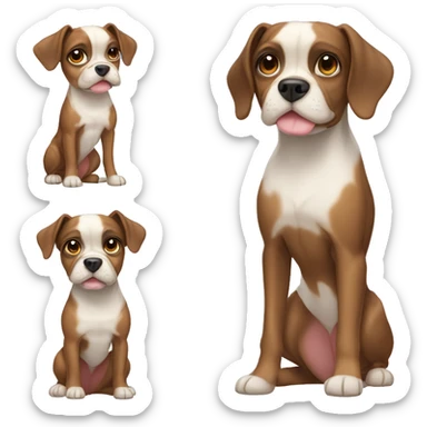 A cute do called Bella and the type of dog is a French bull dog sticker