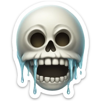 Classic skull with tears sticker