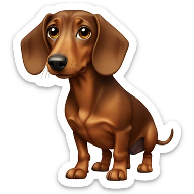 Brown dachshund  sticker