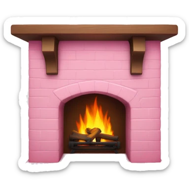 Winter Pink FirePlace sticker