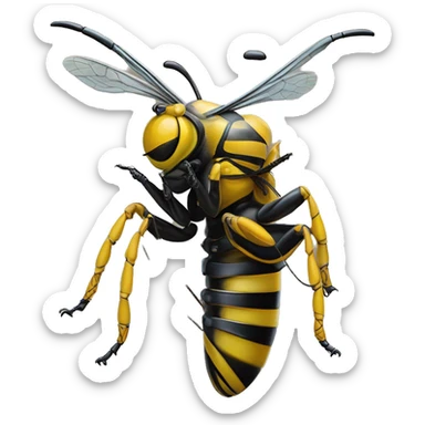 Wasp diver in Dior Gucci Hermes leather straps, oil paint, mysterious antennas, spectacular insect, intricate legs, masterpiece portrait , odd perspective, beautiful, desirable, logical sticker