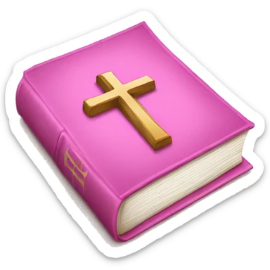 Pink cross bible sticker