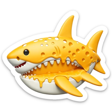 jaws with cheese sticker