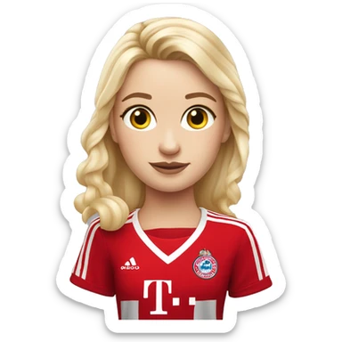 Blonde girl in a fc Bayern Munich Trikot  sticker