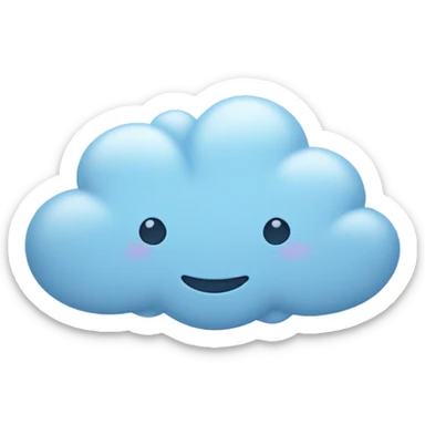 Pastel blue cloud sticker