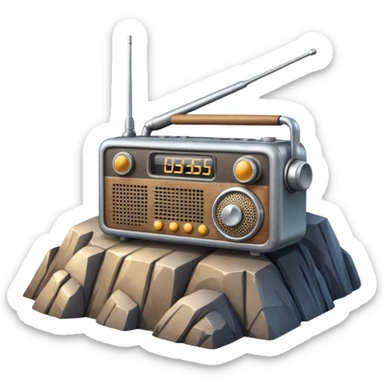 radio mountain sticker