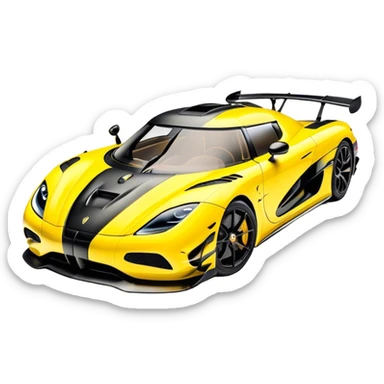 Koenigsegg Agera RS - Koenigsegg (Model Year: 2020) (Iconic colour: Yellow) sticker