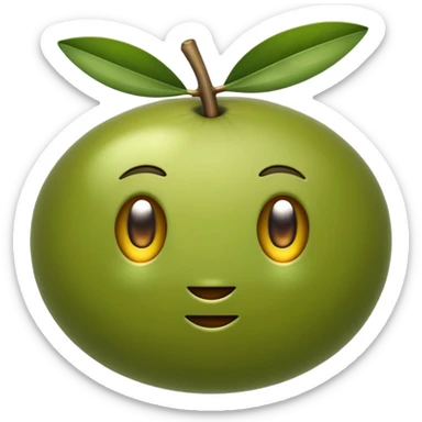 fun looking cartoon olive sticker