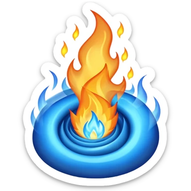 Blue fire copy and paste sticker