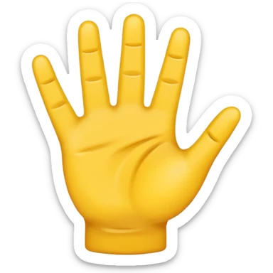 normal emoji holding up the rock and roll hands sticker