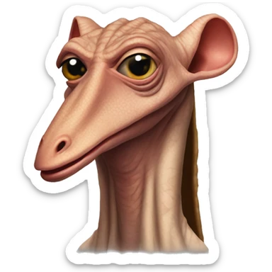 jar jar binks with his tounge out sticker