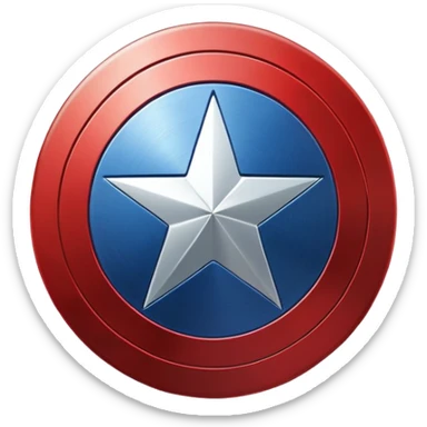 captain america shield red white blue star sticker