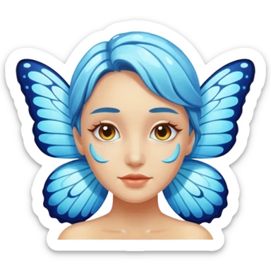 Watery water hydro butterfly with wet wings  sticker