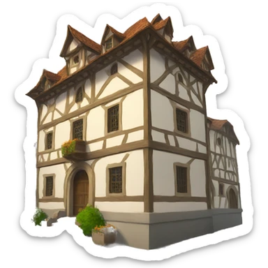 medieval luxurious town hall sticker