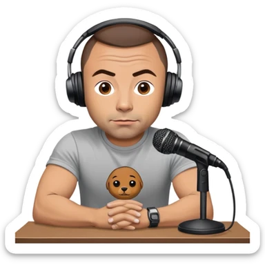generate realistic detailed joe rogan podcast sticker