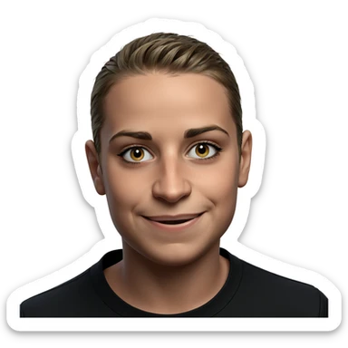 smiling boy in black shirt sticker