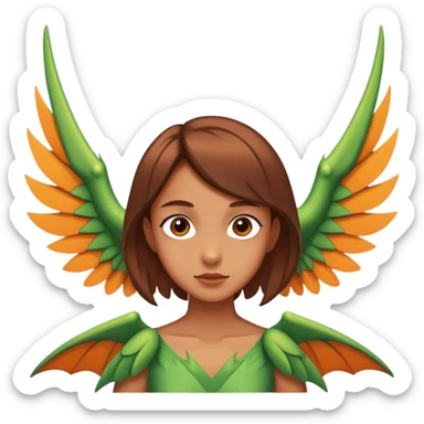 Pterodactyl that is fused with a girl  sticker