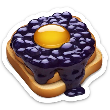 blueberry jam on toast sticker