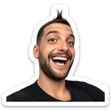 smiling portrait of a boy sticker