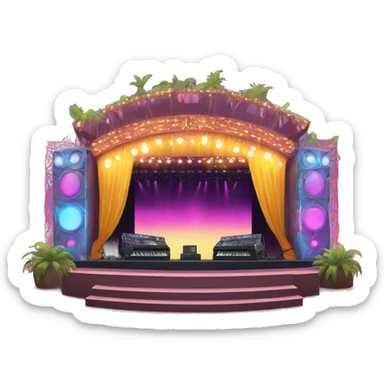 electronich music festival stage sticker