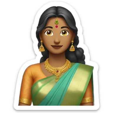 Indian women wearing saree sticker