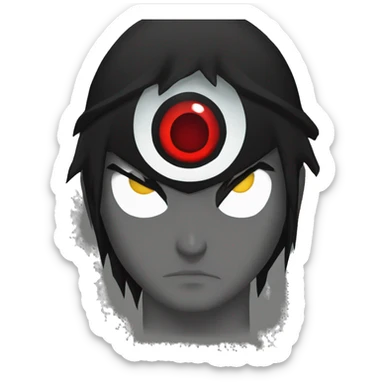 Itachi cara enojada con el Sharingan  sticker