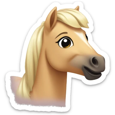 Adorable palomino pony sticker