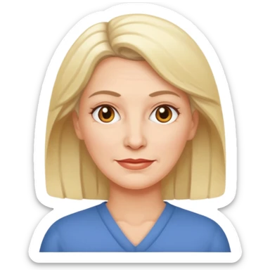 Middle aged white woman sticker