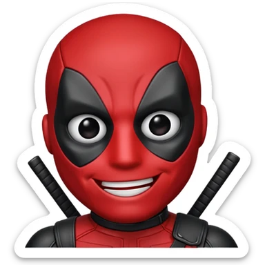Deadpool solo la cara como emoji  sticker