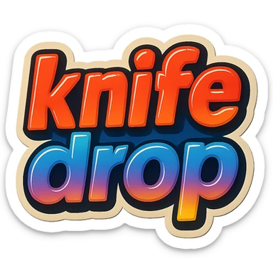a logo, resembling that of a video tube site, for the text: "knife drop" sticker