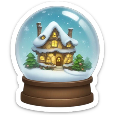 Fairy land in a snow globe sticker
