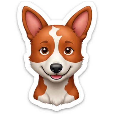 Red heeler emoji for email  sticker