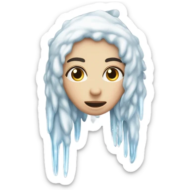 Brrr icicle face it’s cold ￼ sticker