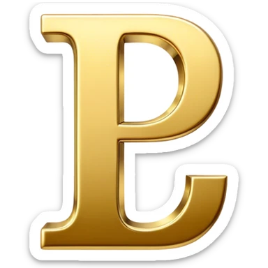 Letter “i” in gold sticker
