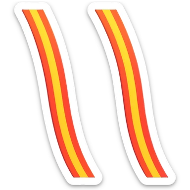 pause button emoji with two vertical stripes, energetic and dynamic style, vibrant colors, sense of urgency, frantic game theme sticker