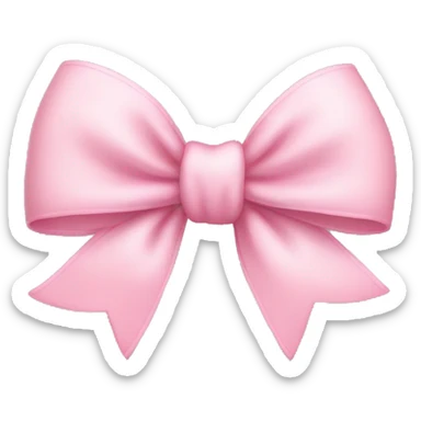 Baby pink bow sticker