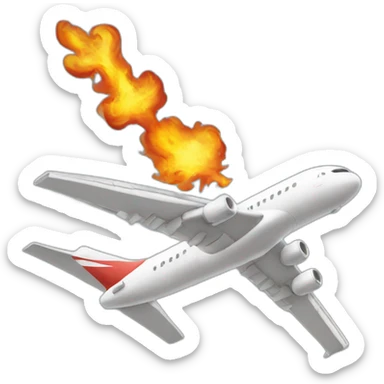 Aeroplane wuth fire sticker