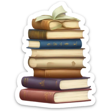 jane austen book stack sticker