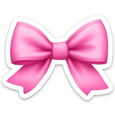 Pink bow sticker