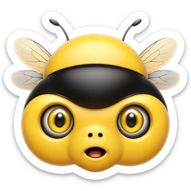 A bumblebee in shock sticker