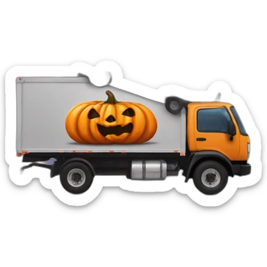 Peinture sur un camion sur le temme de halloween sticker