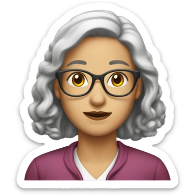 a female reverse artist teacher sticker