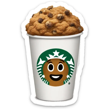 Starbucks cup with cookie crumble  sticker