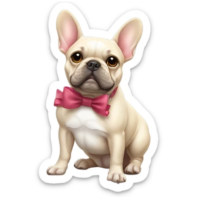 French bulldog with Bow sticker