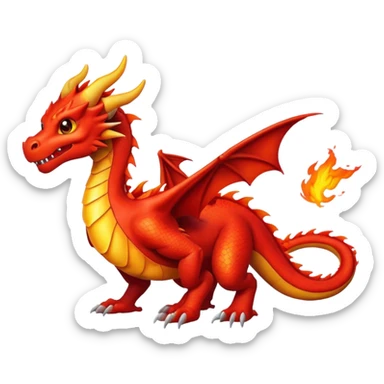 fire dragon ￼ sticker