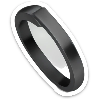 Dark silver male ring  minimalist profile view sticker