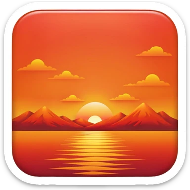 Sunset sticker